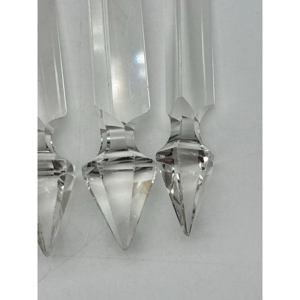 Chandelier Crystal Prism Spear Spike Lot of 8 Vintage *chips